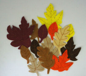 autumn fall leaves from felt to decorate your home