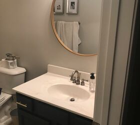 How can I give old oak bathroom cabinets a facelift?