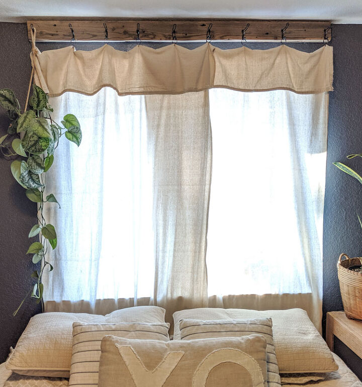 diy farmhouse style window treatment