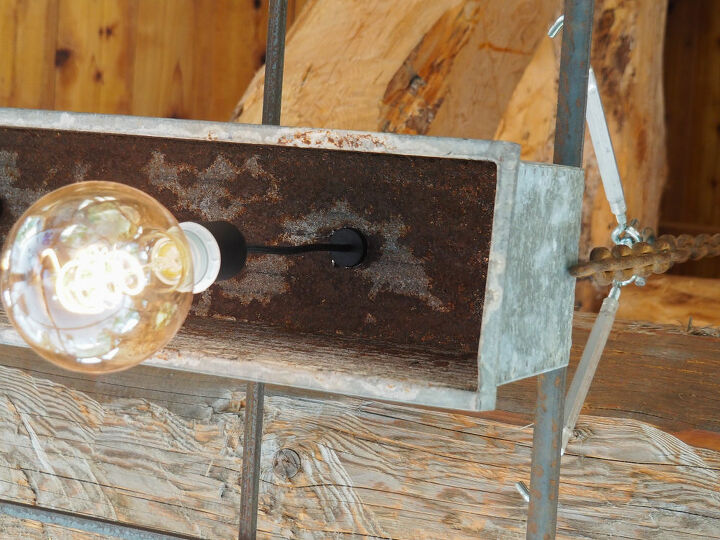 how to build a rustic outdoor hanging light with step by step video