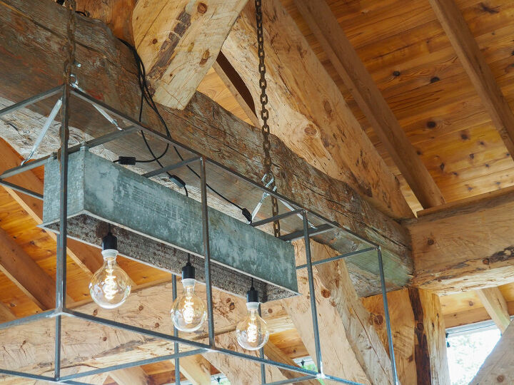 how to build a rustic outdoor hanging light with step by step video