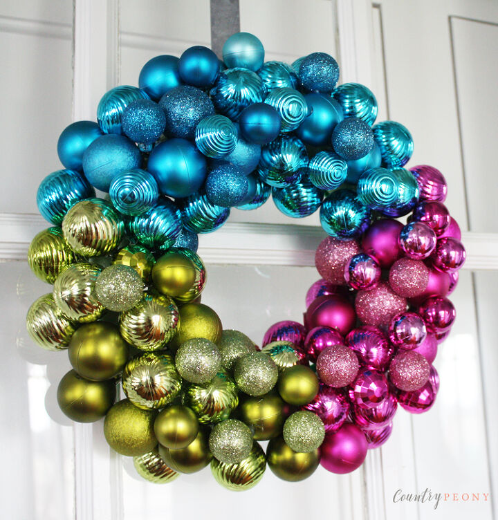 guirnalda de navidad de bolas de arco iris