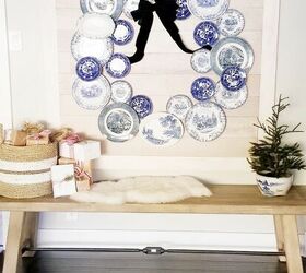 Easy Blue and White Plate Wreath