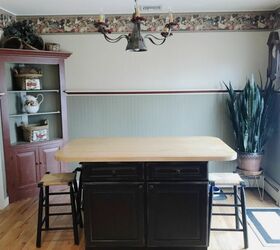 how to paint wood cabinets with chalk paint, The kitchen was totally outdated