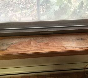 how can i repair water damage on this window sill