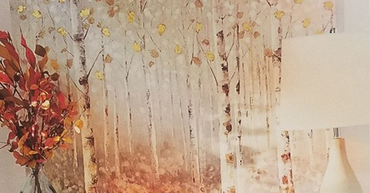 How To Make Fall Inspired Birch Trees Canvas Art Diy Hometalk