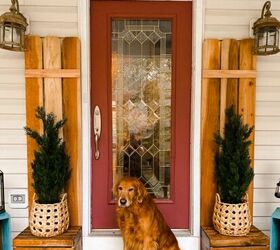 frame your front door with fence pickets