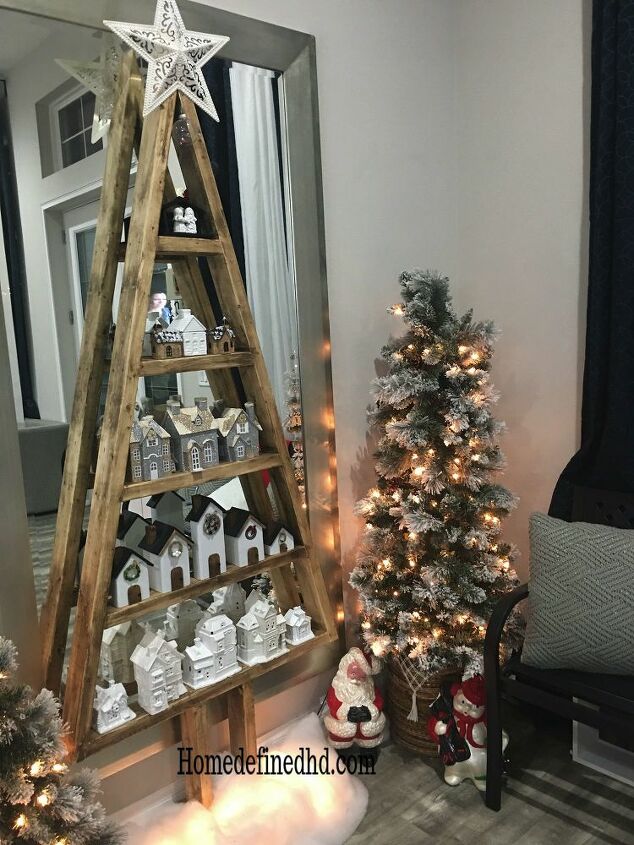 diy wood christmas tree shelves
