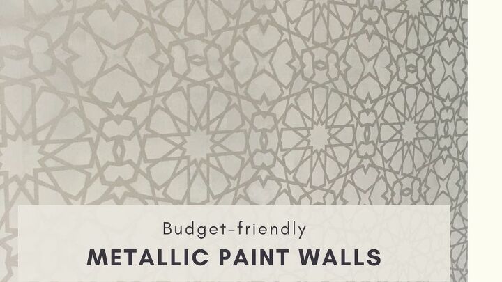 how to add a bold statement to your walls with silver metallic paint