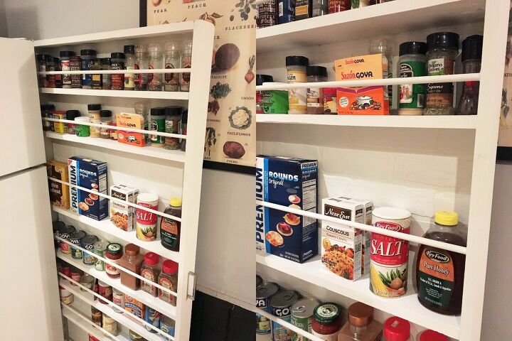 21 inspirational pantry storage ideas for busy homes, 2 Slim Sliding Kitchen Pantry Storage Cabinet