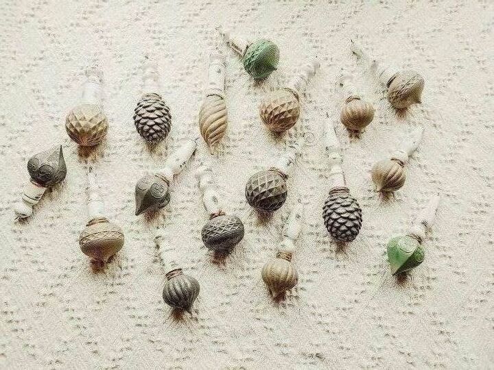 faux vintage christmas ornaments