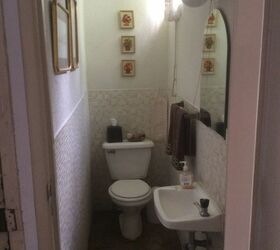 q how can i make this small narrow bathroom look bigger
