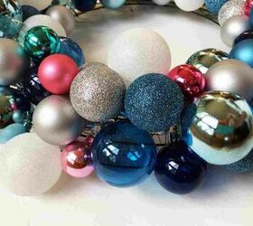 how to make a diy christmas wreath with ball ornaments