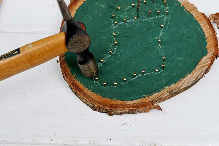 rvore de natal boho wood slice