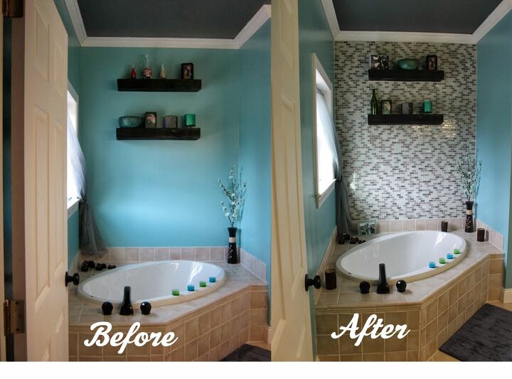 DIY glass wall bathroom tiles