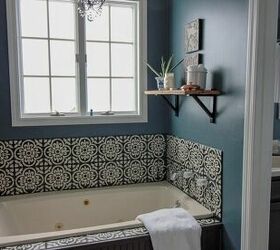 renueve hoy mismo su bao y su cocina con estos hermosos azulejos para paredes, 11 Utiliza una plantilla para renovar los antiguos azulejos del ba o