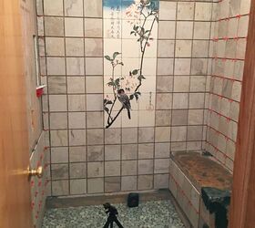 renueve hoy mismo su bao y su cocina con estos hermosos azulejos para paredes, 5 Construir una ducha de lujo con azulejos de guijarros