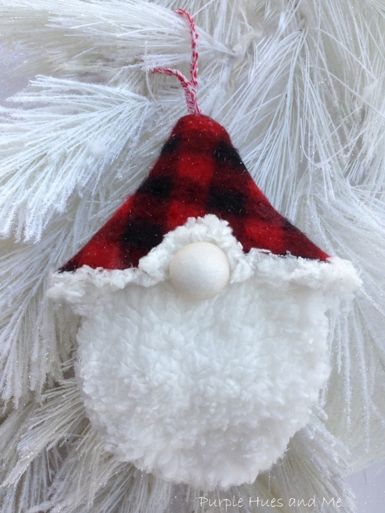 make a gnome ornament from dollar store slippers