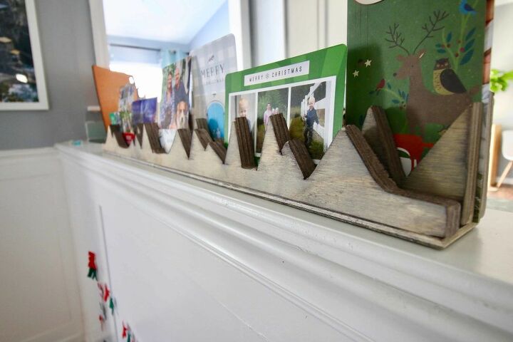mountain shaped holiday card rack