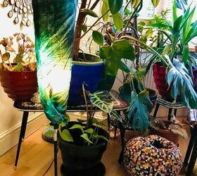 how to turn your old blouse into a ambient boho lamp shade, Ambient tie dye lamp shade makeover