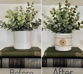 a simple holiday accent for your simple planter