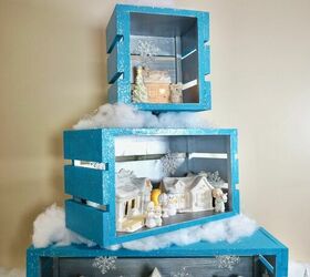 how to build a crate christmas display