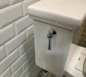 How can i minimize a 3 inch space between the wall and toilet tank