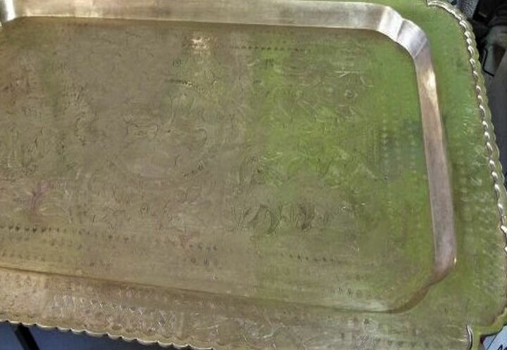 how to clean a brass tray
