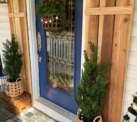 paint it blue painting my front door greenery decor