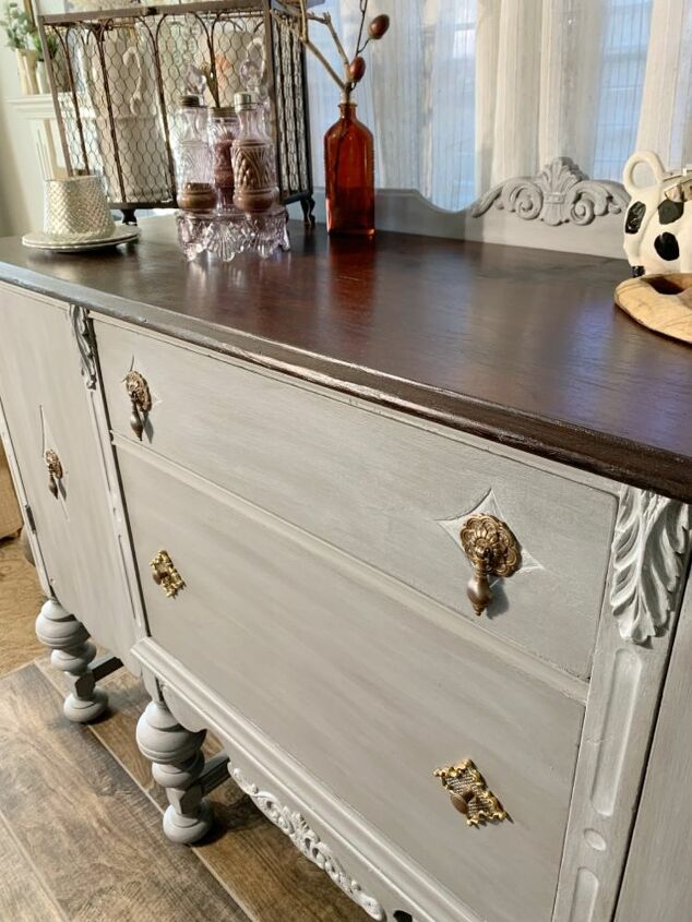 chalk painted buffet makeover, The Stain