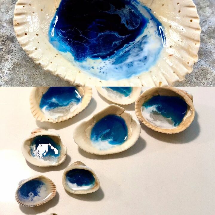 conchas de resina del oceano
