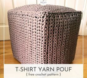crochet t shirt yarn pouf using ikea dr na boxes