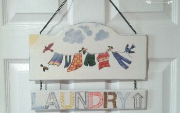 Easy Laundry Room Sign With a Rub on Transfer