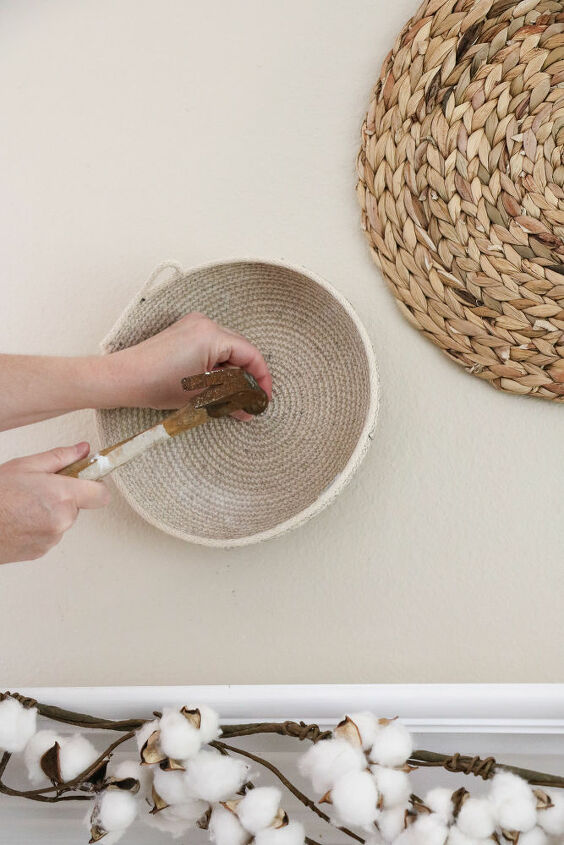 how to style and hang baskets on the wall