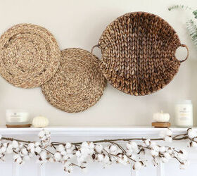 how to style and hang baskets on the wall