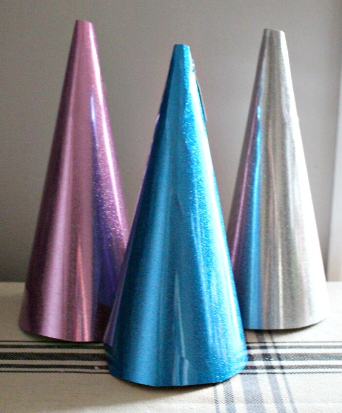 how to make easy diy glitter cone christmas trees