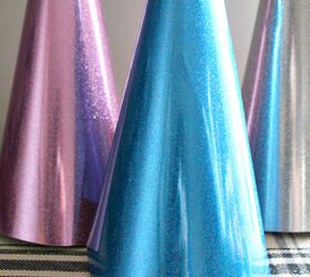 how to make easy diy glitter cone christmas trees