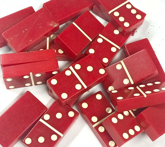 posavasos de navidad de domin rojo