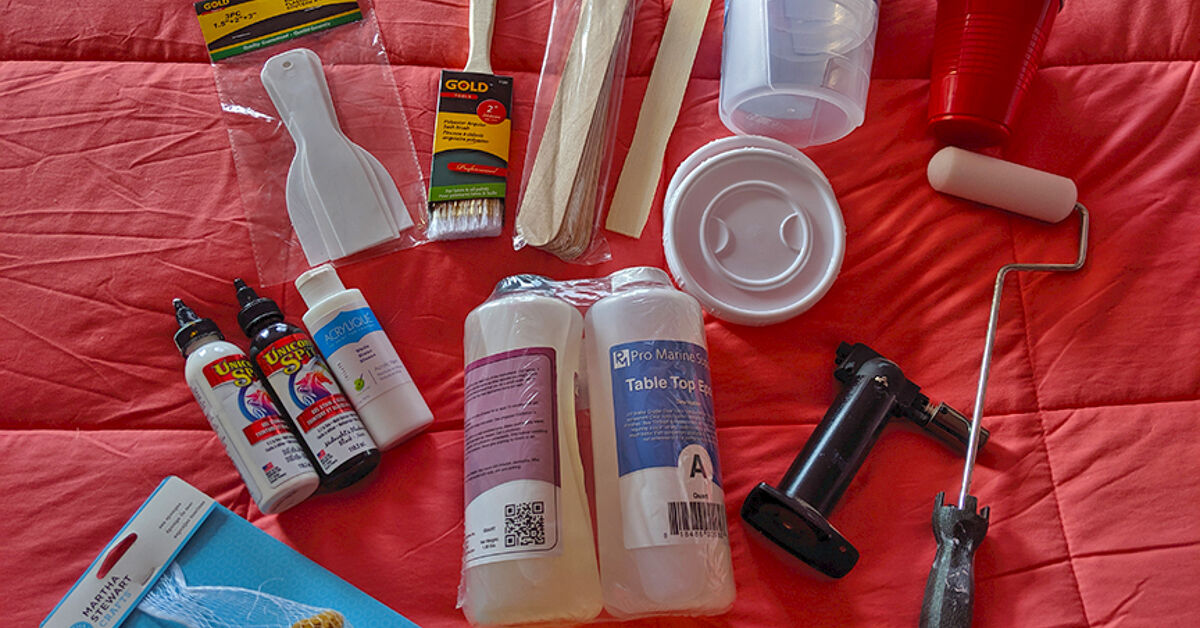 How To Make A Faux Marble Countertop Using Epoxy Resin Diy