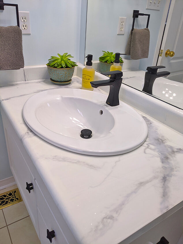 faux marble countertop using epoxy resin