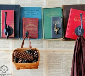 make your home more welcoming with these entryway coat racks, 15 Turn Your Old Books into a Back to School Coat Rack