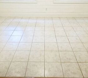 how to stencil your floor, Tile floor before