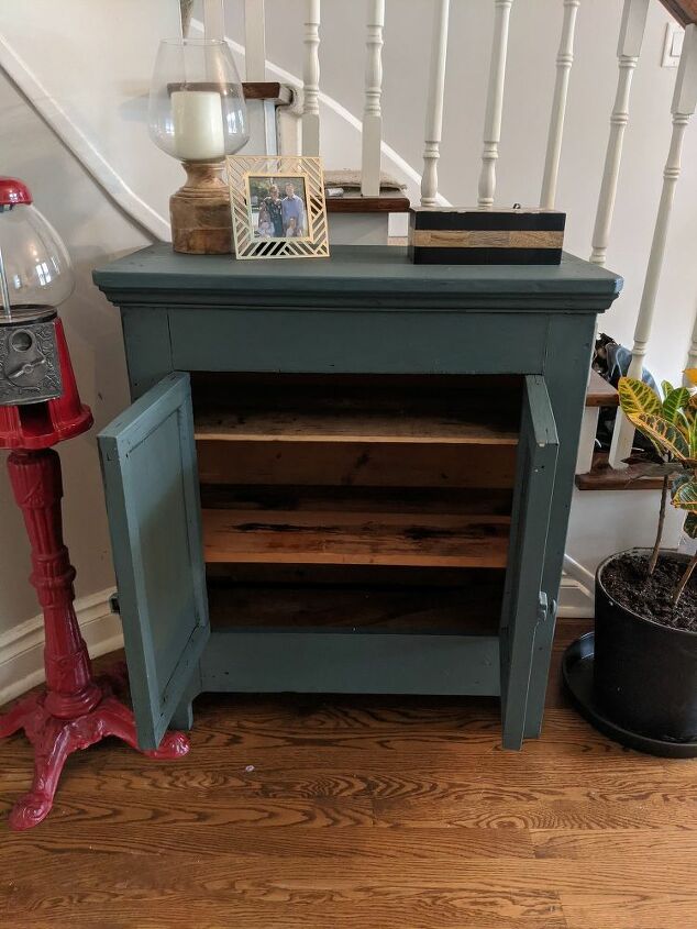 my antique cabinet layered with old oil paint easily refinished