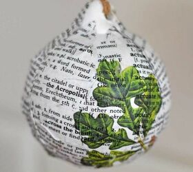 fun upcycled dictionary baubles for christmas