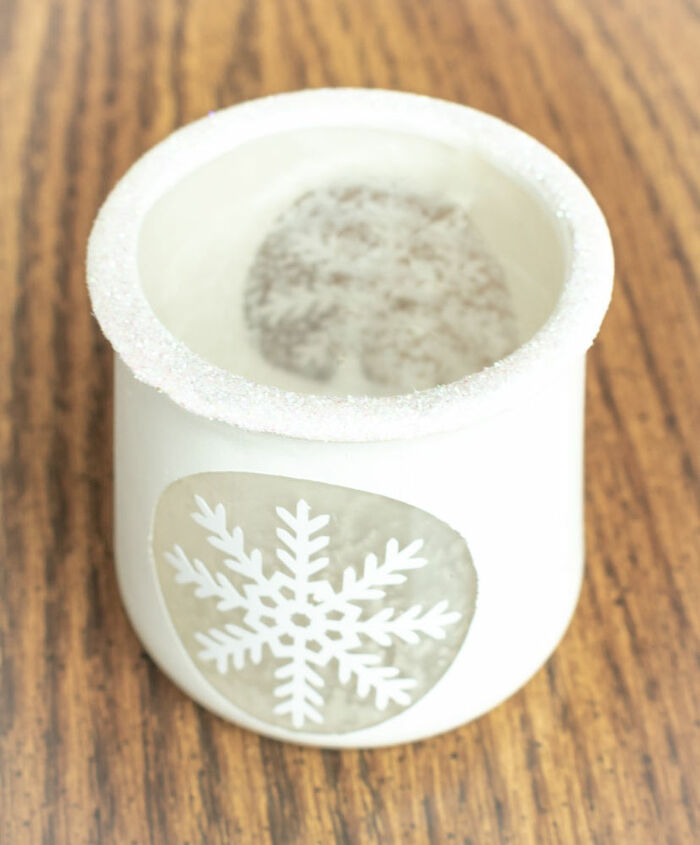 artesanato de floco de neve de inverno suportes votivos diy com potes oui reciclados