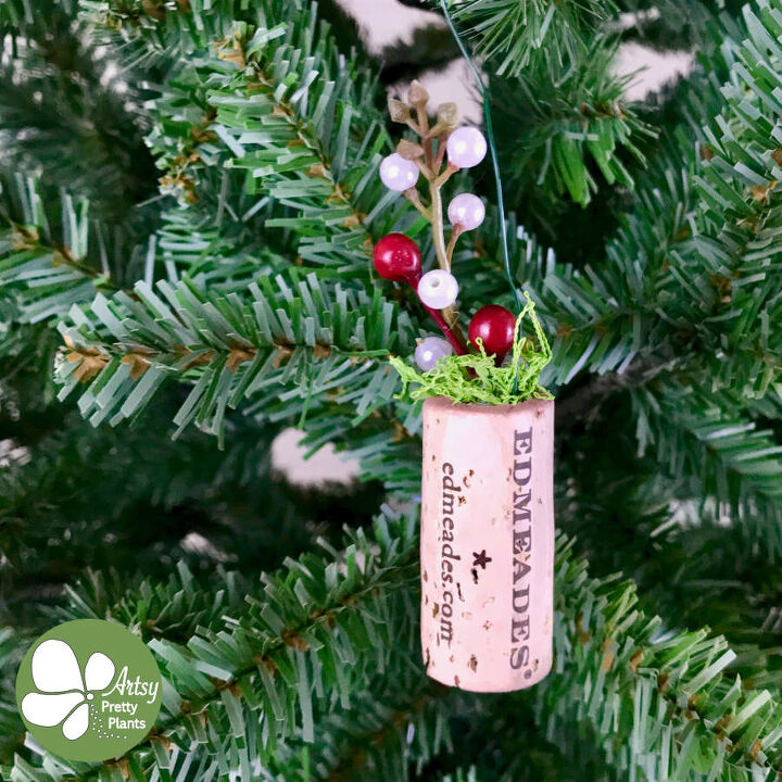 wine cork planter ornament