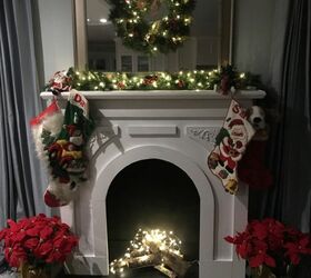 Faux Arched Christmas Fireplace