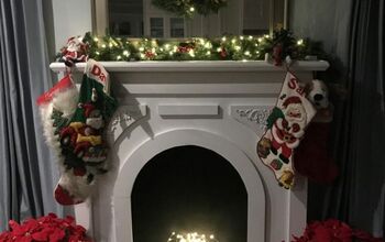 Faux Arched Christmas Fireplace