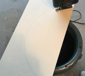 faux arched christmas fireplace