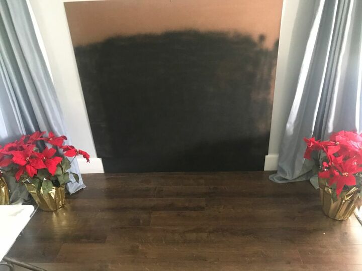 faux arched christmas fireplace